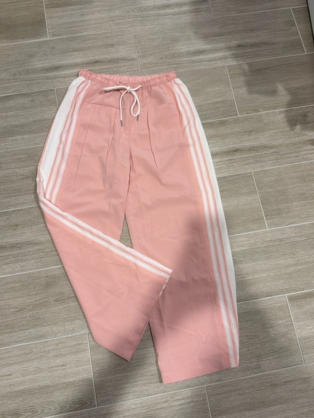 Pink Stripe-Trim Jogger Pants
